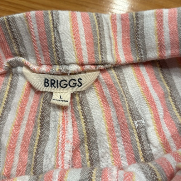 Briggs women’s linen /rayon blend striped shorts size large . - Picture 3 of 10